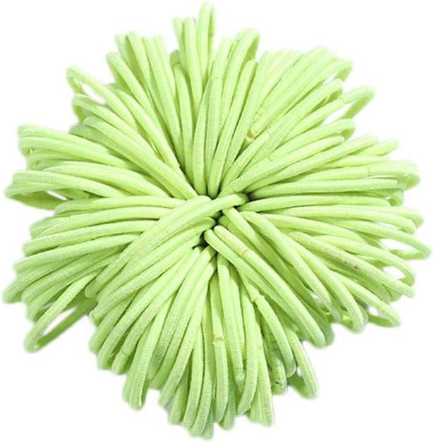 HOTUEEN 100pcs Girls Stretchy Rubber Band Hair Ropes Ponytail Holder Accessories Headwear