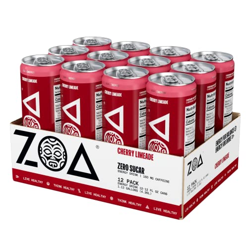 ZOA Energy Drink Zero Sugar, Daily Vitamin C & B, Natural Caffeine