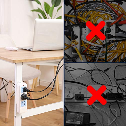Self Adhesive Power Strip Wall Mount, Frylr No Damage Wall-mounted Fixator Holders Mount Reusable for Power Strips Cable Organizers, Photo Frame, Wall Clock, Cabinet Light, Movable(2 Pack) - Thumbnail 3
