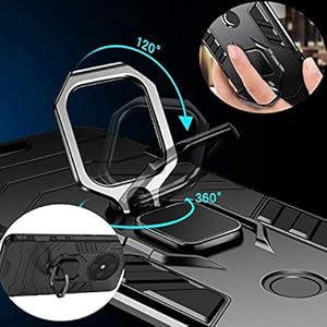 XIFAN Custodia per Oppo A52, Nuovo [Robusto] Tattico Anello Metallico Cavalletto [Funziona con Il Supporto Magnetico per… - immagine 8