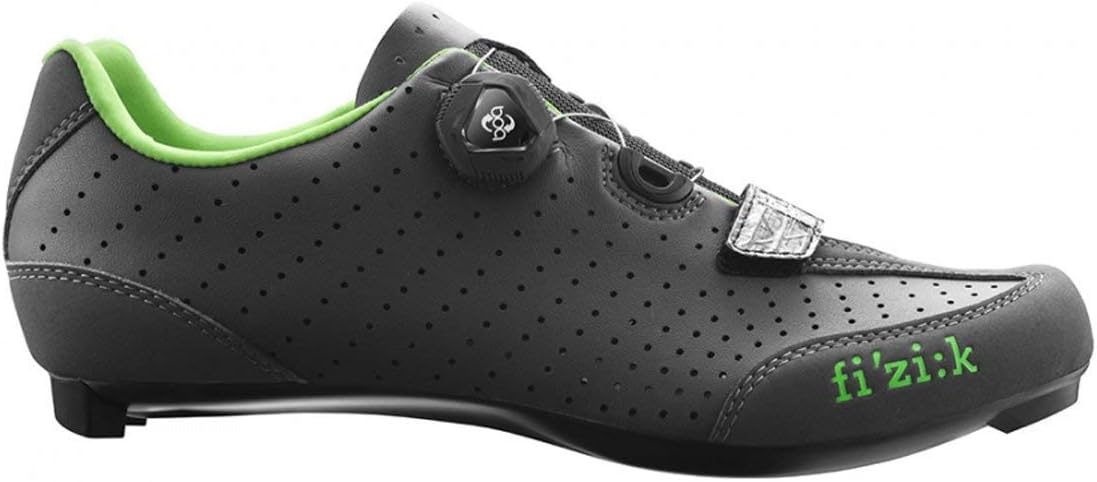 Fizik R3B Uomo Boa Carbon Cycling Shoe - Men's Anthracite Green Fluo, 42.0