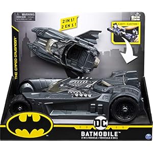 DC Comics BATMAN, Batmobile and Batboat 2-in-1 Transforming Vehicle, For Use with BATMAN 4-Inch Action Figures