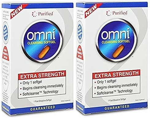 Omni Cleansing Softgel - Extra Strength Cleansing Immediately, 1 Fast Dissolve Softgel,(Puri-Clean) (2 Pack) by Purified