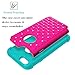 iPhone 6S Case,EC™ [Shockproof] Apple iPhone 6S Case, Heavy Duty Dual Layer Hybrid Stud Rhinestone Bling Protection Cover Case for Apple iPhone 6S / 6 (Rose/Teal)