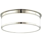 Hudson Valley Lighting 715-PN Geneva - Three Light Flush Mount - 15.25 Inches Wide by 5.25 Inches High, Finish Color: Polishe