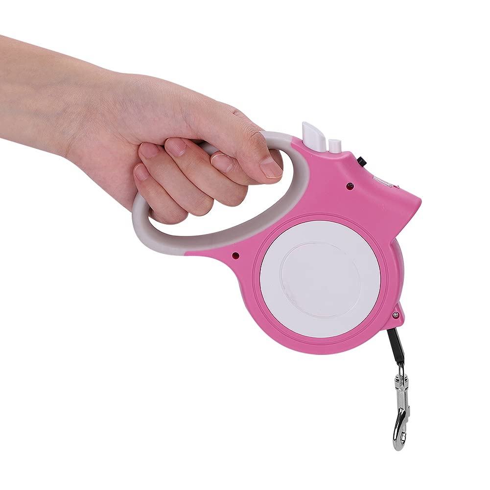 360° Retractable Dog Lead with Flashlight 5M Retractable Automatic Dog Leash Heavy Duty Dog Lead Extendable Dog Lead with Anti-Slip Handle Dog Walking Lead Pet Walking Leash
