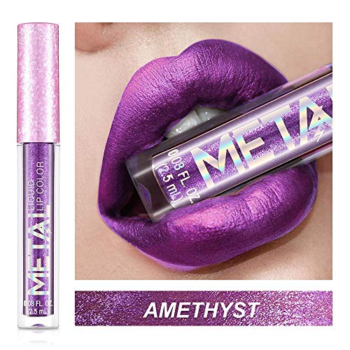 FanMin Liquid Metallic Lipstick Matte Lipstick, Waterproof Kissproof Long Lasting Liquid Lipstick,Attractive Lip Color (SET-02#)