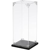 MECCANIXITY Acrylic Display Case, 4''x4''x10'' Clear Display Box Assemble Dustproof Display Box Storage Organizer for Collectibles Action Figures