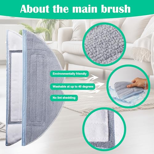 20 pieces accessories for Roborock S7, S7 MaxV, S7 MaxV Ultra, S7 Plus, S7 Pro Ultra, including 2 main brushes, 6 mops, 6 side brushes, 4 filters, 1 screwdriver and 1 cleaning brush