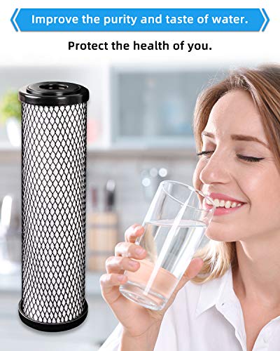 Fil-fresh 1 Micron 10" x 2.5" Whole House CTO Activated Carbon Block Water Filter Replacement Cartridge Fits Standard Under Sink and RO Water Filtration System（2 Pack） - Thumbnail 6