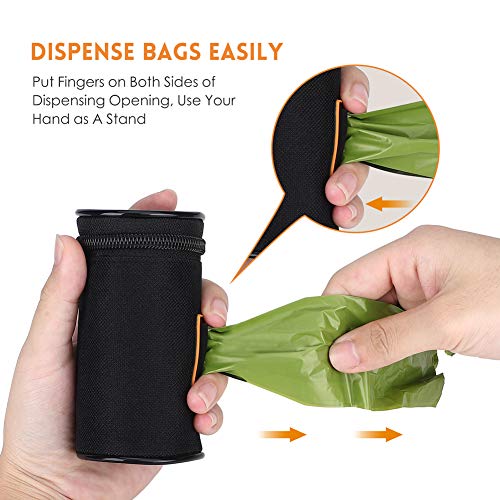 MalsiPree Dog Poop Bag Holder Leash Attachment, Dog Waste Bag Dispenser