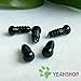 400pcs 4.5mm Small Safety Eyes for Crocheting Black Plastic Doll Eyes with Washers for DIY Crochet Animals