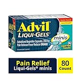 Advil Liqui-Gels Minis Temporary Pain Reliever/Fever Reducer Liquid Filled Capsule, 200mg Ibuprofen, 80 Count