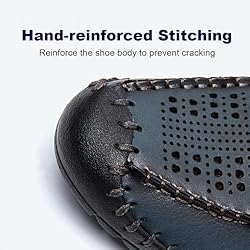 Men's Breathable Perforated Loafers Hand-Stitched