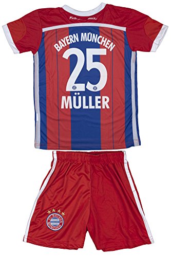 2014/2015 Bayern Munich Munchen Home Kids Jersey & Short #25 MULLER Youth Sizes