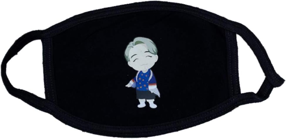Kpop BTS Face Mouth Cover, Neck Gaiter, Bandana Headband, BTS Cute Cartoon Jimin V Jungkook Jin Jhope Rm Suga Mask (RM)