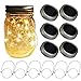Aobik Solar Mason Jar Light Lanterns,4-Pack LEDs Lights Warm White Beauty for Night Yard Patio Garden Decor Indoor and Outdoor Use