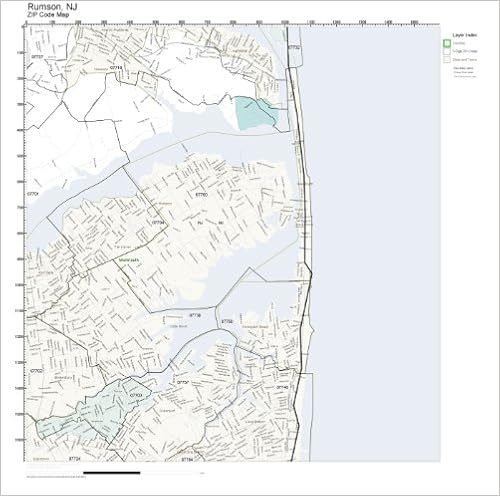 Map Of Rumson Nj Zip Code Wall Map Of Rumson, Nj Zip Code Map Laminated: Amazon.com: Office  Products