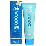 COOLA Organic Suncare Collection, Classic Face Sport, Classic Sunscreen, White Tea, SPF 50, 1.7 fl oz (50 ml)