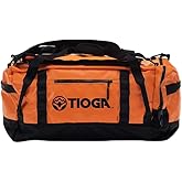TIOGA Venture Outdoor Duffel Bag with Backpack Straps, Weather Resistant, Rugged Construction, Gear Hauling for Outdoor Adventures, Medium / 50L, Orange