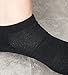 Men's Low Cut Cushion Socks-6 Pack Athletic Casual Ankle Cotton Socks,Black