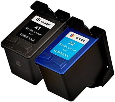 Remanufactured Ink Cartridge Replacement For HP 21 & HP 22 C9351AN C9352AN (Black,Tri-Color) Compatible for DESKJET 3910 3920 3930 3938 F300 F310 F325 Printer