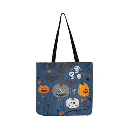 Halloween Set Lustige Kürbisse Spinnen Leinwand Tote Handtasche Umhängetasche Crossbody Taschen Geldbörsen Für Männer Und Fra