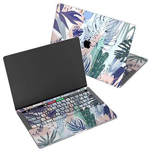 Wonder Wild Skin for MacBook Decal Vinyl Air 11 inch Apple Mac 13 Retina 12 Pro 15 Keyboard 2019 2018 2017 2016 2015 Protective Sticker Laptop Tropical Pattern Watercolor Art Cactus Leaves Abstract