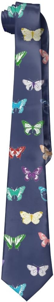 Men's Colorful And Trendy Butterfly Pattern Fashion Wide Neck Ties
