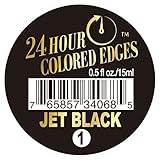 Ebin New York 24 Hour Colored Edges #1 Jet Black 0.5 fl oz/15 mL