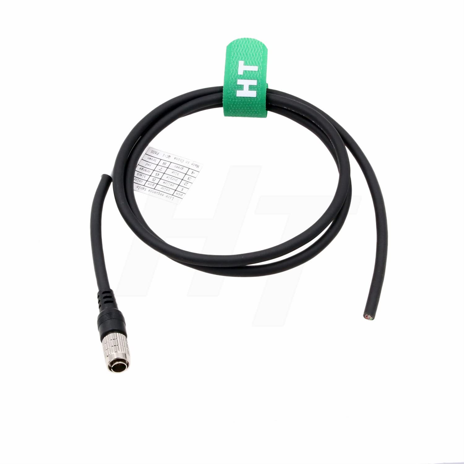 HangTon Circular Hirose 8 Pin Male HR25-7TP-8P to Flying Leads Bare Wire GPIO Cable for Point Grey Flea3 FLIR CCD GIGE Industrial Camera (1)