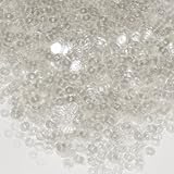 4mm Flat Round SEQUIN PAILLETTES ~ Crystal Clear ~ Loose sequins for embroidery, bridal, applique, arts, crafts, and embellishment. Made in USA.
