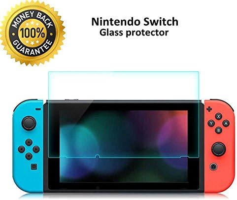 [Upgraded Version] Nintendo Switch Tempered Glass Screen Protector Anti-Fingerprint, Fantany Full Coverage Crystal Clear 9H Hardness Anti-Scratch Bubble Free Glass Protector film for Nintendo Switch
