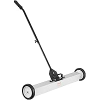 VEVOR 55Lbs Rolling Magnetic Sweeper with Wheels,Push-Type Magnetic Pick Up Sweeper, 36-inch Large Magnet Pickup Lawn Sweeper