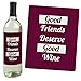 Girly Thank You - Thank You Gift for Women - Wine Bottle Label Stickers - Set of 4