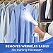 PurSteam Deluxe Steamer for Clothes - Powerful 1300W Portable Handheld Garment Steamer, Removes Wrinkles with Ease - Fast Heat Up and Auto Shut-Off - Grey