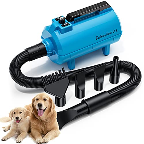Dog Dryer, High Velocity Dog Grooming Dryer Blower Stepless Adjustable