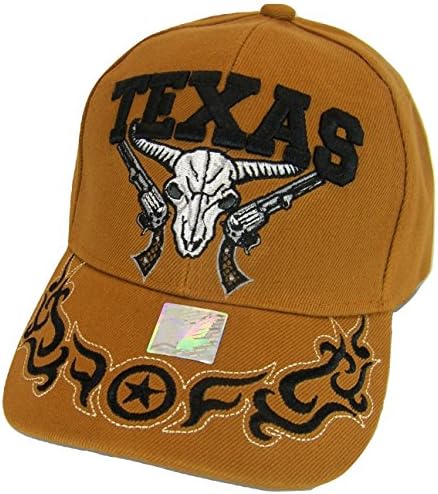 Joycap Texas Skull Guns & Flames Men's Adjustable Baseball Cap