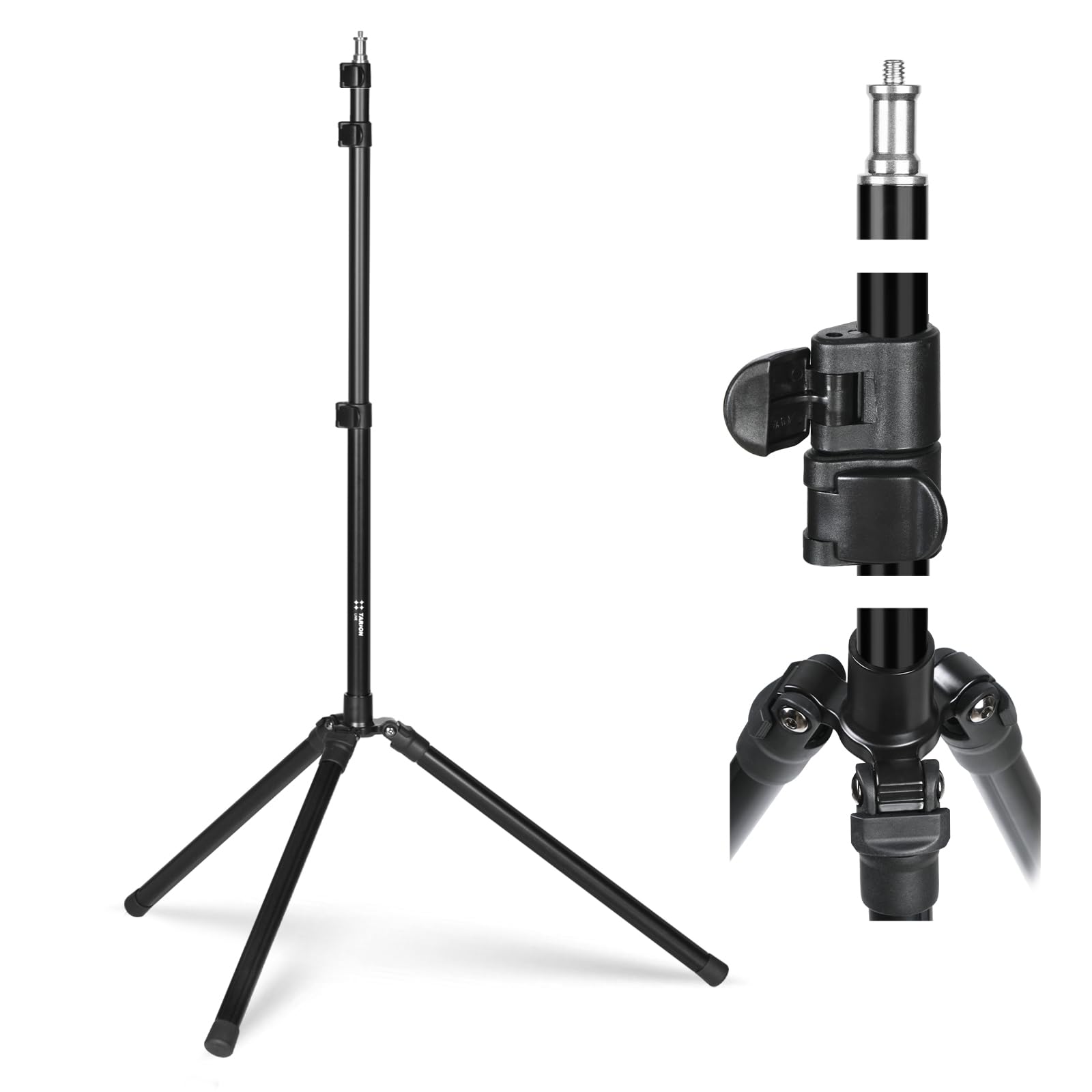 TARION Reverse Foldable Light Stand - 200cm Studio Lighting Stand Aluminum Lightweight Photography Tripod with Carrying Bag for Flash Reflector Umbrella Softbox Ring Light FLS-20T