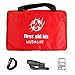 4-in-1 Car First Aid Kit with Emergency Vehicle Tool plus BONUS Paracord Whistle Fire Starter Bracelet and Compact Multi Tool