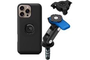 Quad Lock Motorcycle Fork Stem Mount Kit with Vibration Dampener and MAG Phone Case for iPhone 16 Pro Max