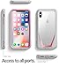 Poetic Guardian [Scratch Resistant Back] [Built-in-Screen Protector] Full-Body Rugged Hybrid Bumper Clear Case for Apple iPhone X (2017)/ iPhone Xs (2018) - Pink/Gray