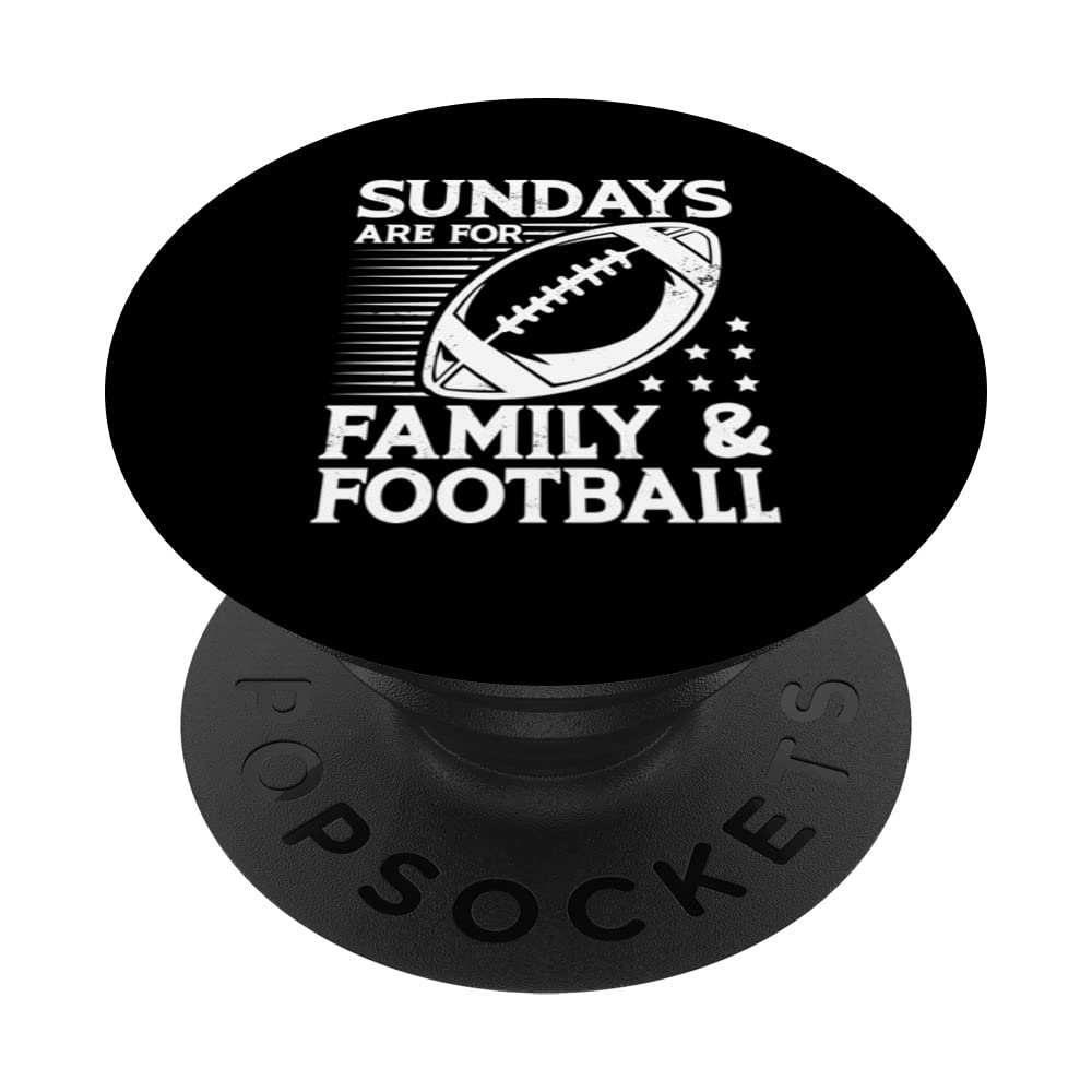 Sundays are for Family and Football Team Sports Game Day PopSockets Swappable PopGrip