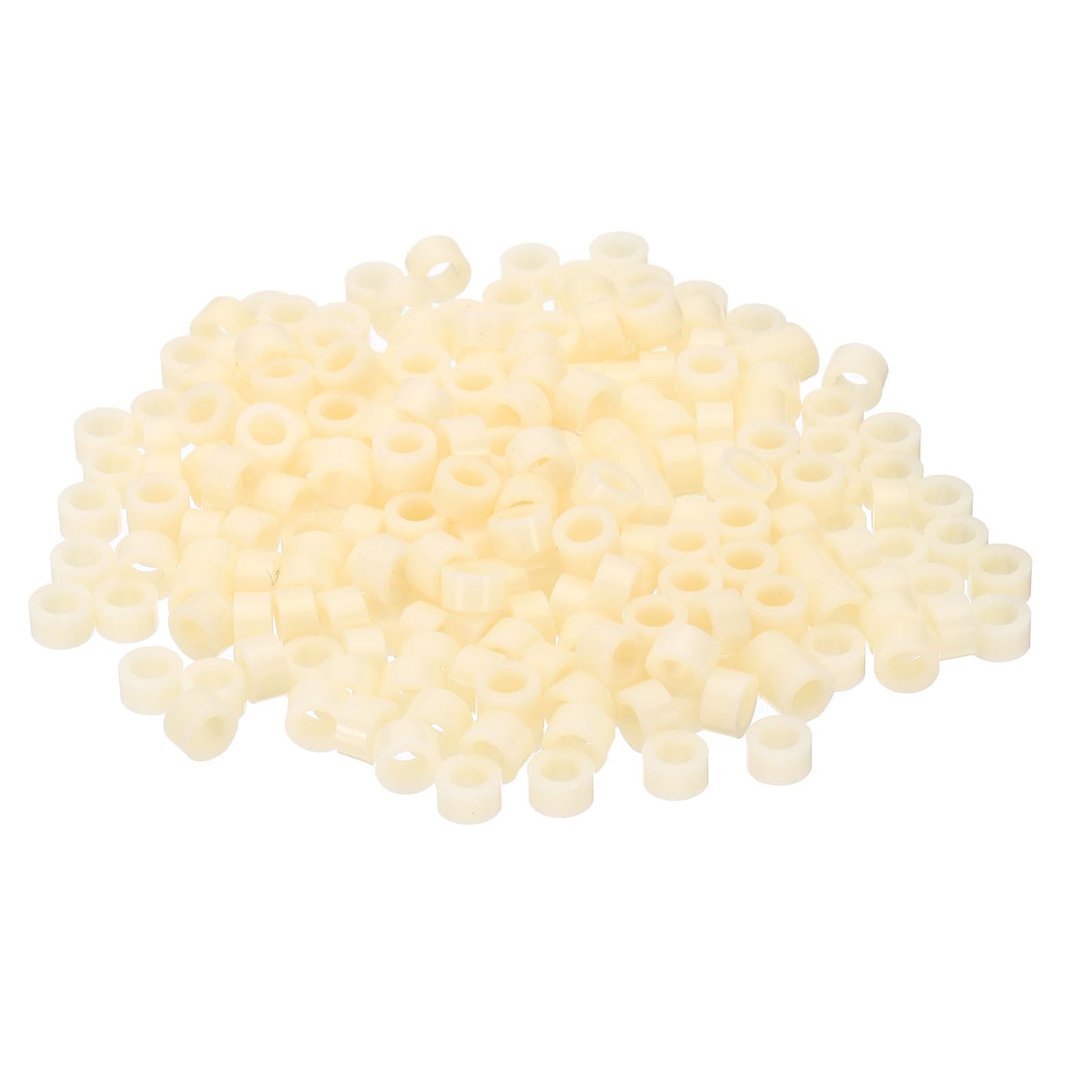 PATIKIL M4 Electrical Outlet ABS Spacers, 240 Pcs 4.2mm ID, 7mm OD, 4mm Length Washer Spacer Assortment Plastic Round Without Threaded,Switch and Receptacle Spacers for M4 Screws