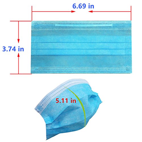 Marygel 50 Counts Disposable Procedure Surgical Face Mask (Blue)