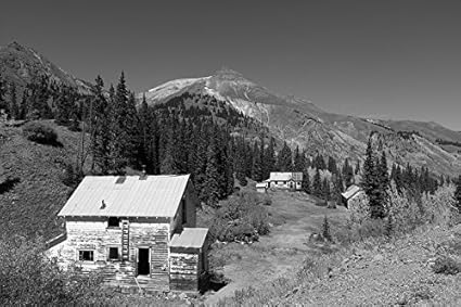 Amazon Com Vintography 8 X 12 Black White Photo Abandoned Cabins