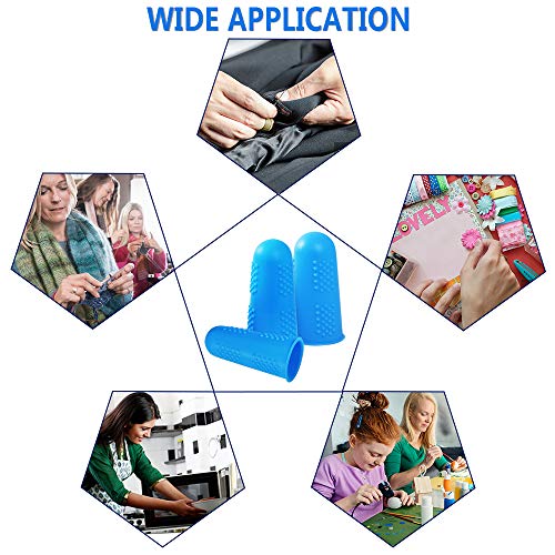 Silicone Finger Protector for Hot Glue Gun 15 Pcs Finger Cots Cover in 3 Size, Finger Guards Protector for Sewing Crafts Ironing Knitting