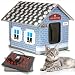 PETYELLA Heated cat Houses for Outdoor Cats in Winter - Heated Outdoor cat House Weatherproof - Outdoor Heated cat House - Easy to Assemble