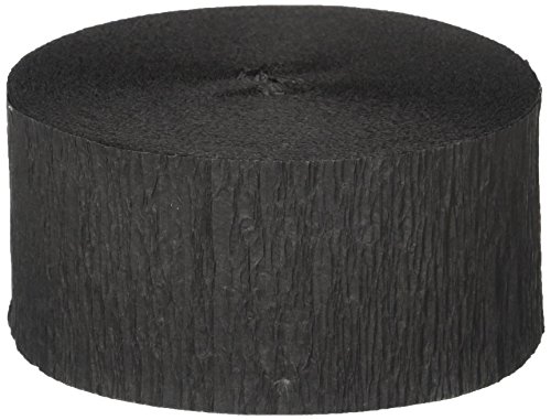 FR Festive Crepe Streamer (black) Party Accessory  (1 count) (1/Pkg)