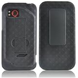OEM Verizon HTC Rezound ADR6425 Criss-Cross Pattern Hard Shell Case and Holster Combo with Kickstand (fits Extended battery) - Bulk Packaging